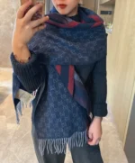 Gucci Men's GG Wool Cashmere Scarf 35x190cm - Image 9