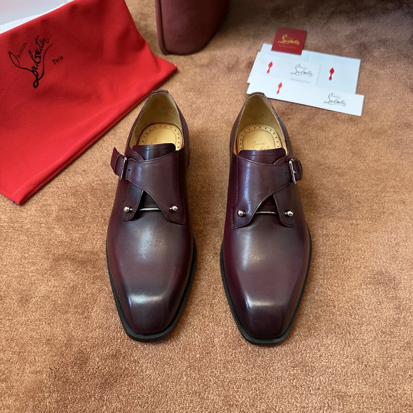 1-919 Christian Louboutin Chambeliss Men's Leather Dress Shoe - Image 1