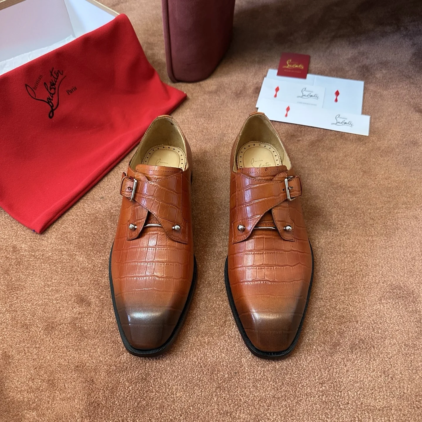 1-924 Christian Louboutin Chambeliss Men's Leather Dress Shoe - Image 1