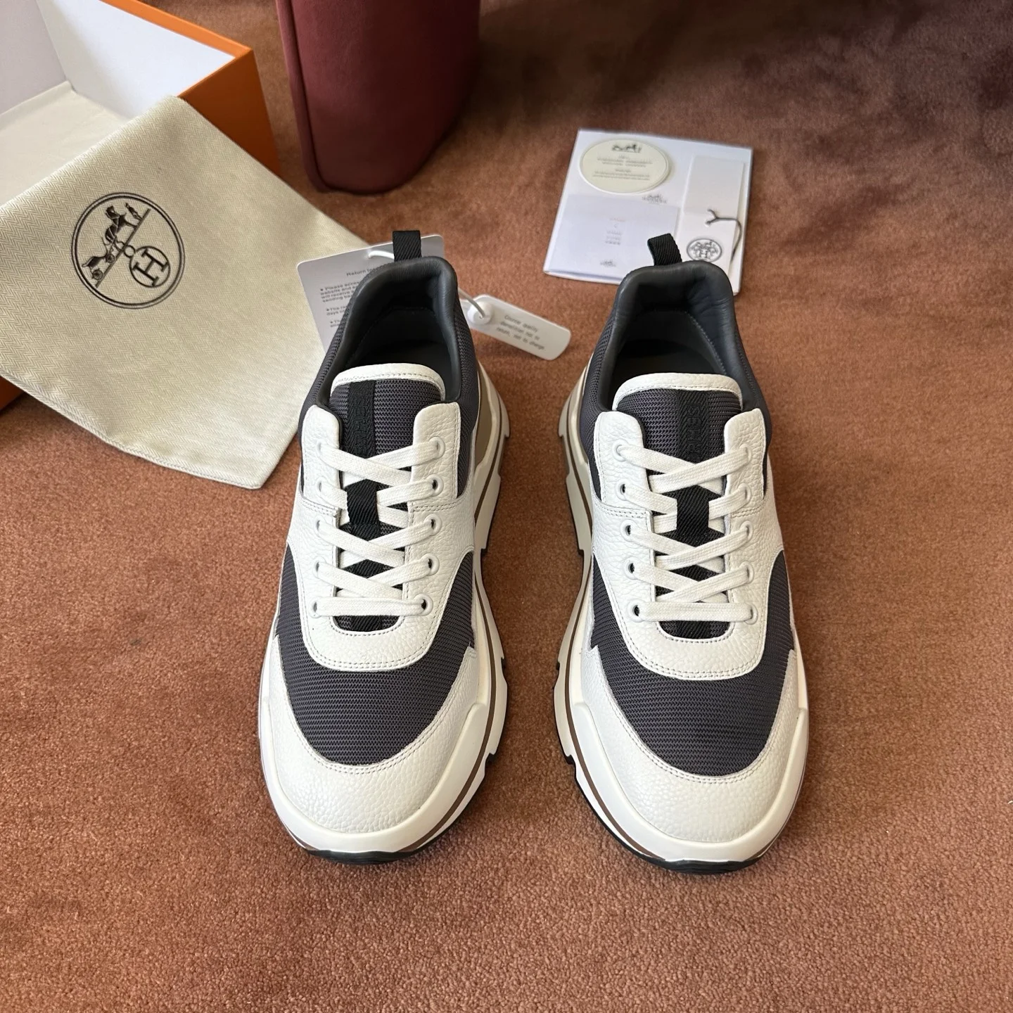 1-945 Hermès Suede Calfskin Sneaker - Image 1