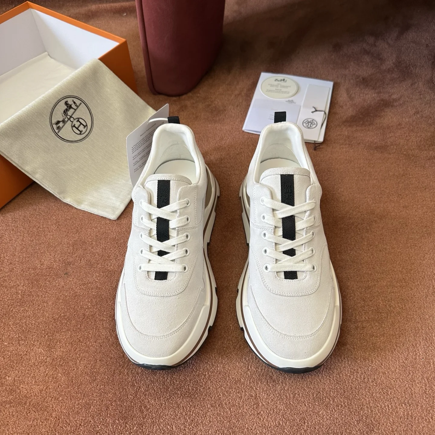1-949 Hermès Suede Calfskin Sneaker - Image 1