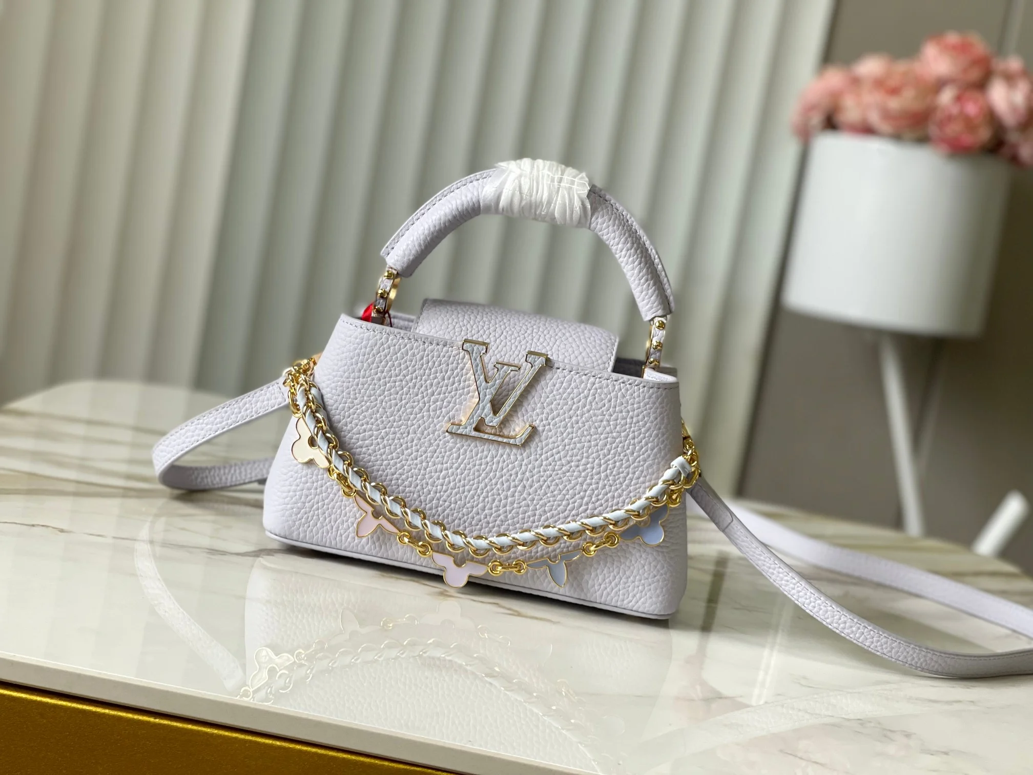 1-995 Louis Vuitton Capucines Flowergram Double Chain Bag M2A379 - Image 1