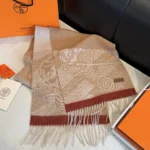 Hermès Chain Jacquard Reversible Lambswool Scarf - Image 10