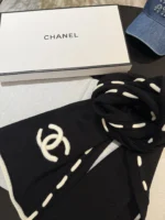 Chanel 2026 CC Knit Cashmere Scarf - Image 6