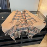 Burberry Check Cashmere Cape - Image 10