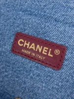 Chanel 26S Denim Maxi Flap Bag 32cm - Image 10