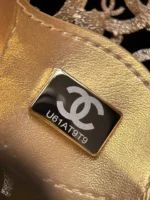 Chanel 26A Handmade Series Colorful Crystal Gold Hollow Spherical Evening Bag - Image 10