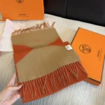 Hermès Colorblock Reversible Lambswool Scarf - Image 10