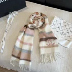 Chanel CC Check Cashmere Scarf - Image 10