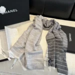 Chanel Coco Silhouette Striped Stole - Image 11