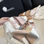 Chanel CC Check Cashmere Scarf - Image 11