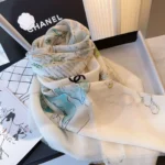 Chanel 26A Metiers d'Art Printed Cashmere Shawl 140x140cm - Image 12