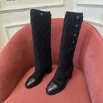 Chanel Quilted Knee-High Boots - Image 2