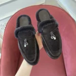 Loro Piana Charms Walk Babouche Women's Fur-Lined Mule FAM5320 H1A1 - Image 2