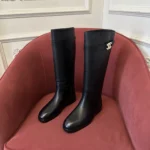 Chanel Quilted Knee-High Boots