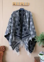Dior Checkered Cashmere Cape 140*140 - Image 2