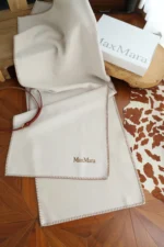 Maxmara Cape Coat Wool Blend Embroidered Leather Belt 140*140 - Image 2