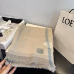 Loewe Anagram Check Cashmere Stole - Image 2