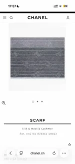 Chanel Coco Silhouette Striped Stole - Image 2