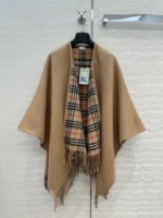 Burberry Check Cashmere Cape - Image 2