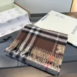 Burberry Check Equestrian Knight Wool Scarf - Image 3