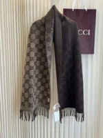 Gucci GG Jacquard Gradient Cashmere Scarf - Image 2