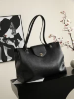 Chanel Supermodel Tote Bag Black Calfskin Gold Double C Logo - Image 2