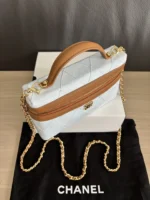 Chanel Two-Tone Vanity Case with Chain - Image 2