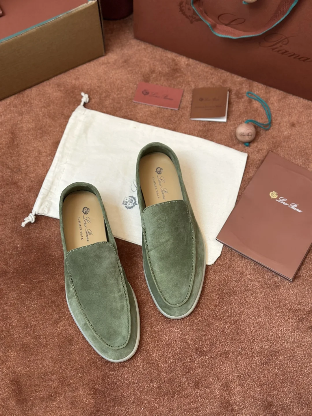 2-2186 Loro Piana Summer Walk Men's Moccasin Shoes - Image 1