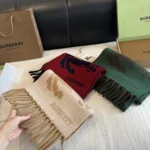 Burberry Equestrian Knight Jacquard Double-Sided Cashmere Scarf 35x190cm - Image 2