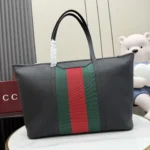Gucci Primavera Web Stripe Leather Tote Bag 39cm - Image 2