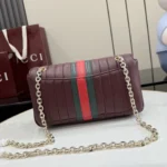 Gucci Primavera GG Marmont Web Quilted Chain Shoulder Bag 26cm - Image 2