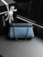 Chanel Chain Denim Baguette Handbag 29cm - Image 2