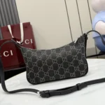 Gucci Generation Lady Lunetta GG Denim Shoulder Bag 22cm - Image 2