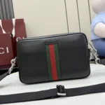 Gucci 2026 Web Stripe Leather Crossbody Camera Bag 24cm - Image 2