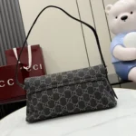 Gucci Generation GG Denim Flap Shoulder Bag 31cm - Image 2