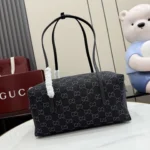 Gucci Generation GG Denim Boston Shoulder Bag 29cm - Image 2