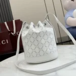 Gucci Generation Perforated GG Leather Bucket Bag 15.5cm - Image 2