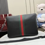 Gucci Primavera Web Stripe Leather Messenger Bag 35.5cm - Image 2