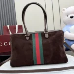 Gucci Borsetto Horsebit Suede Boston Bag 38.5cm - Image 2
