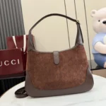 Gucci Jackie 1961 Perforated GG Suede Shoulder Bag 31.5cm - Image 2