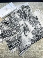 Dior CD Logo Jacquard Large Scarf Shawl Blanket 140*140cm - Image 2