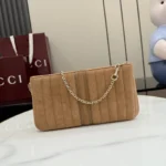 Gucci GG Marmont Vertical Quilted Suede Chain Pouch 26cm - Image 2