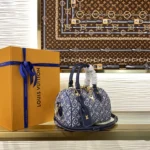 Louis Vuitton Speedy Bandouliere 20 Monogram Embleme Denim Blue M2A187 - Image 2