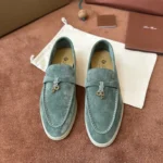 Loro Piana Summer Charms Walk Women's Suede Moccasin FAE5444 50YC - Image 2