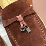 Loro Piana Summer Charms Walk Women's Suede Moccasin FAE5444 R0B4 - Image 2