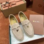 Loro Piana Summer Charms Walk Women's Suede Moccasin FAE5444 3873 - Image 2
