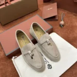 Loro Piana Summer Charms Walk Women's Suede Moccasin FAE5444 A120 - Image 2