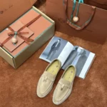 Loro Piana Summer Charms Walk Women's Suede Moccasin FAE5444 D044 - Image 2