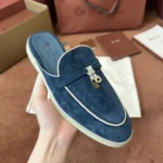 Loro Piana Charms Walk Babouche Women's Suede Mule FAL5900 W1CZ - Image 2